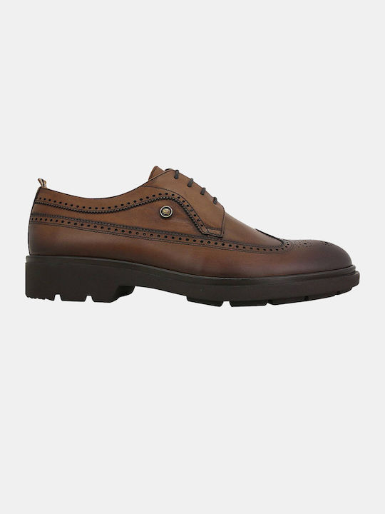 Guy Laroche Men's Leather Oxfords Brown