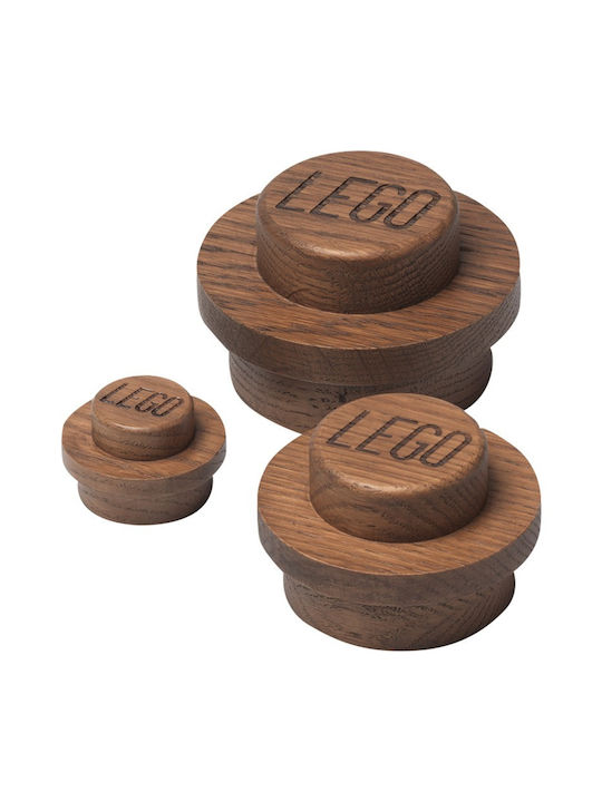 Lego Cuiere pentru Copii Multi Hook Oak Dark Stained