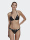 Performance Triangle Sportliches Bikini-Set Dreieck mit Abnehmbarer Verstärkung Schwarz