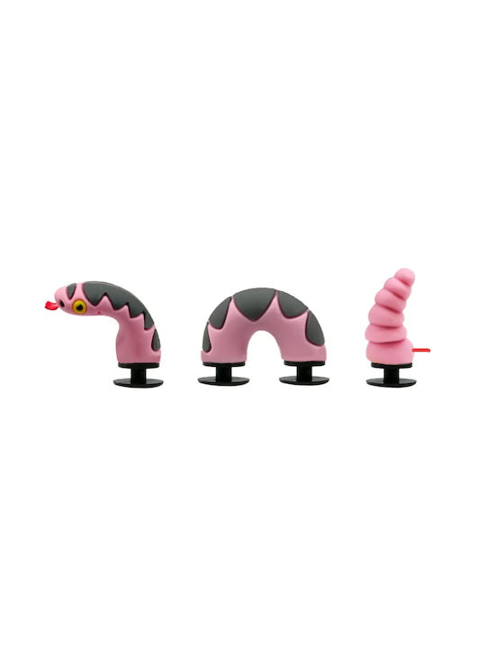 Αξεσουάρ για Διακόσμηση Παπουτσιών Crocs Φίδι Ροζ 3D