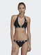 Bikini Set Triangle Top & Slip Bottom Neckholder Black