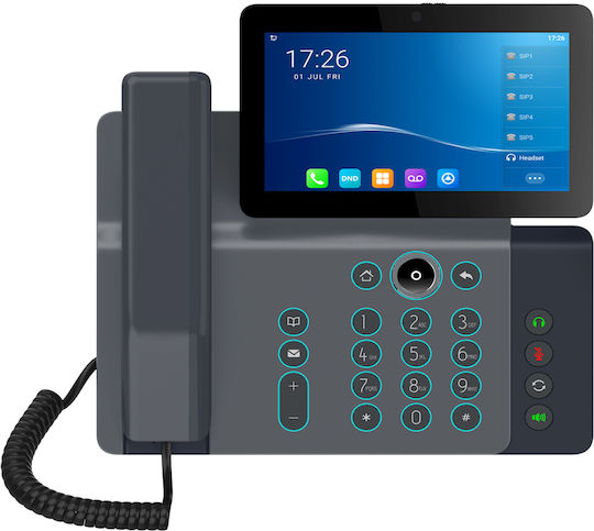 Fanvil V67 Flagship Smart Video Phone Безжичен Телефон IP 20 линии Черен