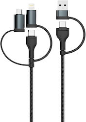 V-TAC USB to Lightning / Type-C / micro USB Cable 1.2m 7747