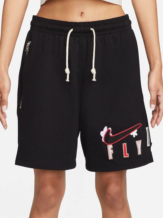Swoosh Standard Issue Γυναικεία Αθλητική Βερμούδα Μαύρη
