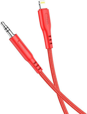 Hoco UPA18 Braided 3.5mm to Lightning Cable Red 1m