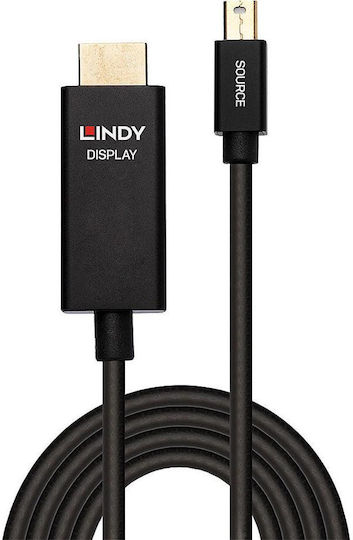 Lindy Kabel Mini-DisplayPort-Stecker - HDMI-Stecker 3m Schwarz (40923)