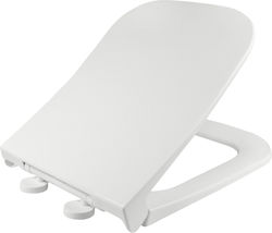 Elvit Capac WC Subțire Închidere lentă Plastic 40-45x34cm Alb