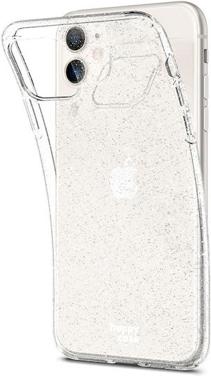 HappyCase Glitter Print Back Cover Silicone Transparent (iPhone 11)