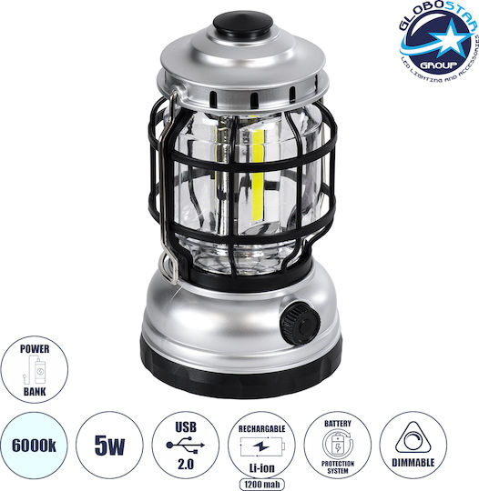 GloboStar Led Rechargeable Lantern for Camping Waterproof with Flashlight 100lm 5W
