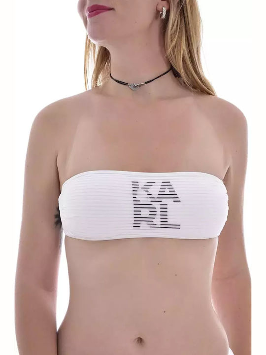 Karl Lagerfeld Bikini Sutien sport Alb