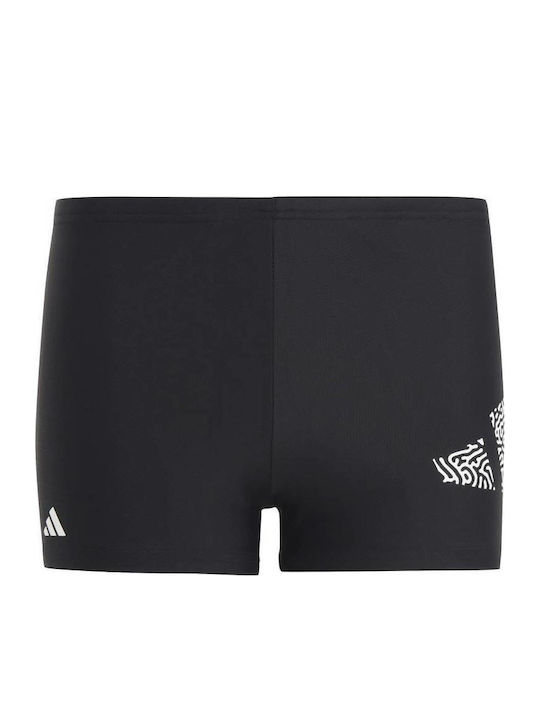 adidas 3 Bar Logo Costum de baie pentru copii Pantaloni scurți de înot Negru