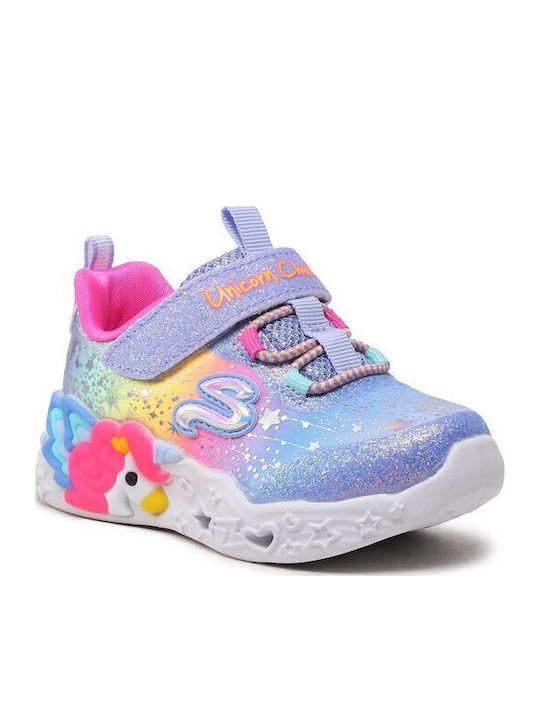 Unicorn Charmer Twilight Dream Încălțăminte sport Joasa pentru copii cu scai și lumini Lila