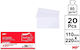 Madrid Papel Set от Пликове Кореспонденция 20бр 22x11см. в Бял Цвят