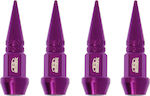 Valve Caps Bullets Purple 4pcs