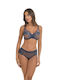 Miss Rosy Lace Underwear Set with Bra & Slip Blue -3