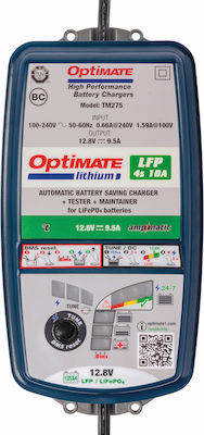 Tecmate Φορητός Φορτιστής Μπαταρίας Αυτοκινήτου Optimate LFP Select 4S 9A