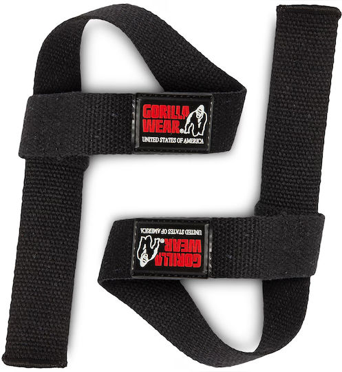 Gorilla Wear Non-Padded Straps Περικάρπια Άρσης Βαρών Μαύρα 2 τμχ