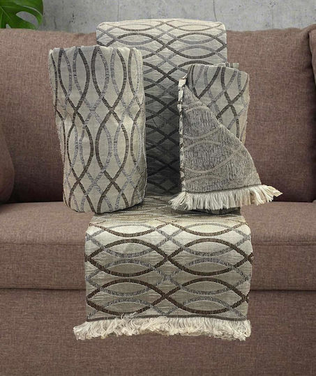 Linea Home Mela Set De Pleduri 3 Buc Șenilă Bej