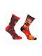 Kal-tsa Damen Gemusterte Socken Rot 1Pack