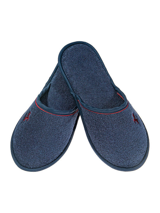 Amaryllis Slippers Πετσετέ Ανδρικές Παντόφλες Μπλε