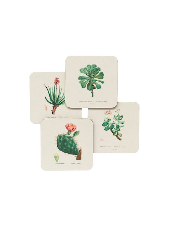 Grupo Erik Botanical Cacti by Kokonote Σουβέρ από Φελλό Πολύχρωμο 9x9cm 4τμχ Grupo Erik Botanical Cacti by Kokonote Σουβέρ από Φελλό Πολύχρωμο 9x9cm 4τμχ