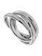 Oxzen Ring Small Wedding Band with Zircon made of Steel Gold Plated