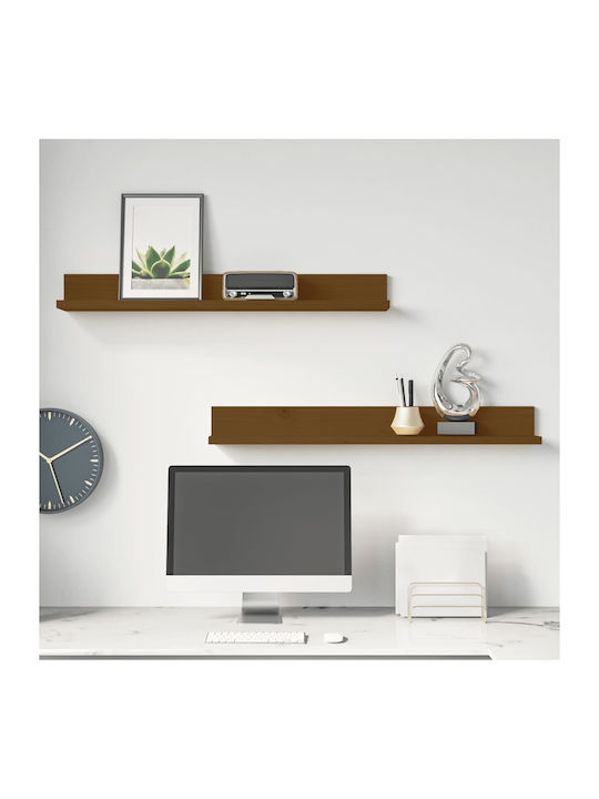 Shelves Wall Brown Oak 2pcs 80x11x9cm