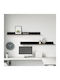 Shelves Wall Black 2pcs 110x11x9cm