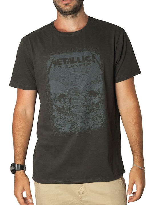 Amplified T-shirt Metallica The Black Album σε Γκρι χρώμα