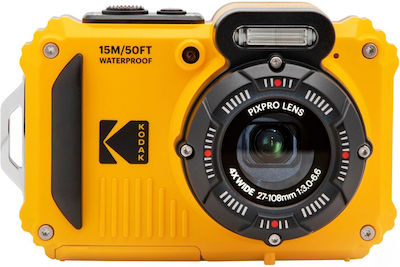 Kodak WPZ2 Compact Φωτογραφική Μηχανή 16MP Οπτικού Ζουμ 4x με Οθόνη 2.7" και Ανάλυση Video Full HD (1080p) Κίτρινη