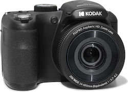 Kodak Astro Zoom AZ255 Kompakte Kamera 16MP Optischer Zoom 25x mit Bildschirmgröße 3" und Videoauflösung 1280 x 720 Pixel Schwarz