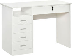 Wooden Home Office Desk White L110xW50xH76cm