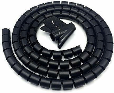 Herran Spirală Cabluri 10mm 1.5m Negru