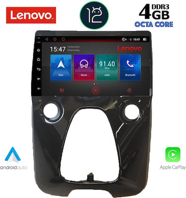 Lenovo Sistem Audio Auto pentru Toyota Aygo Citroen C1 2014+ (Bluetooth/USB/AUX/WiFi/GPS/Partitură) cu Ecran Tactil 10.1"