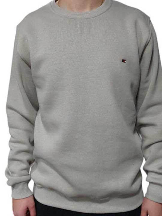 Men's Sweatshirt Three-Strand Cotton Sand Sweater