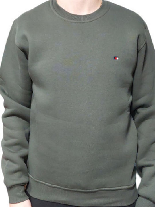 Men's Sweatshirt Three-Strand Cotton Khaki 31527