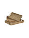 Inart Wicker Rectangular Decorative Tray NATURAL 39x28x5cm 3pcs