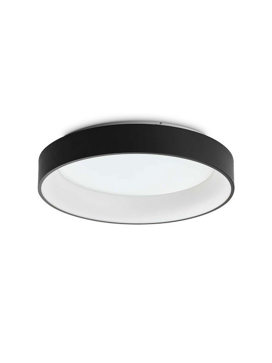 Ideal Lux Ziggy Modern Metal Ceiling Light with Integrated LED 60pcs Black