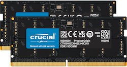 Crucial 32GB DDR5 RAM with 2 Modules (2x16GB) and 5600 Speed for Laptop