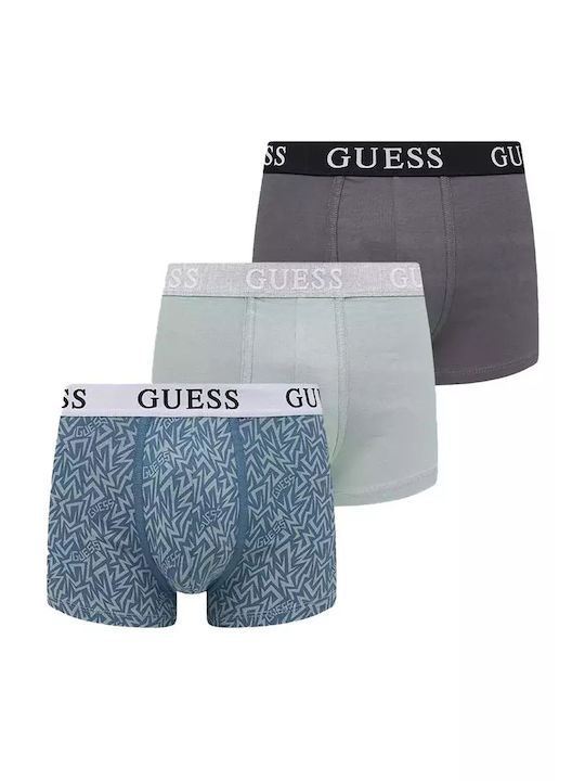 Guess Herren Boxershorts Mehrfarbig mit Mustern 3Packung