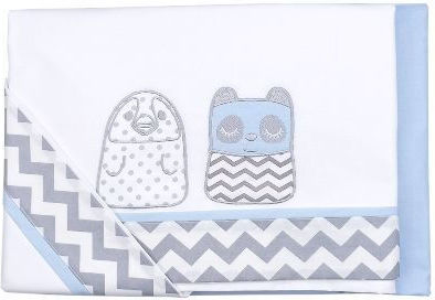 Baby Star Подредба Tiny Friends Светлосини 70x140см