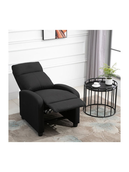 Relax Armchair with Footstool Black 69x87x100.5cm