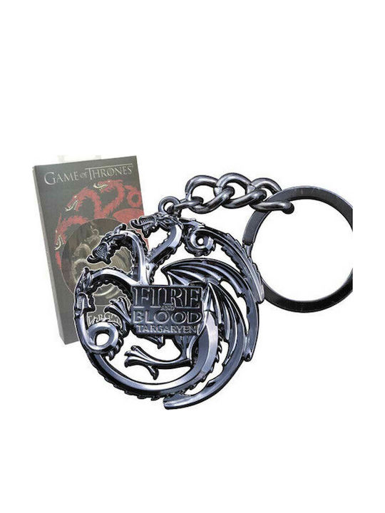 The Noble Collection Keychain Game of Thrones Targaryen Metallic Gray