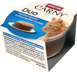 Animonda Carny Duo Wet Food for Adult Cats In Tray with Chicken / Tuna 1pc 70gr