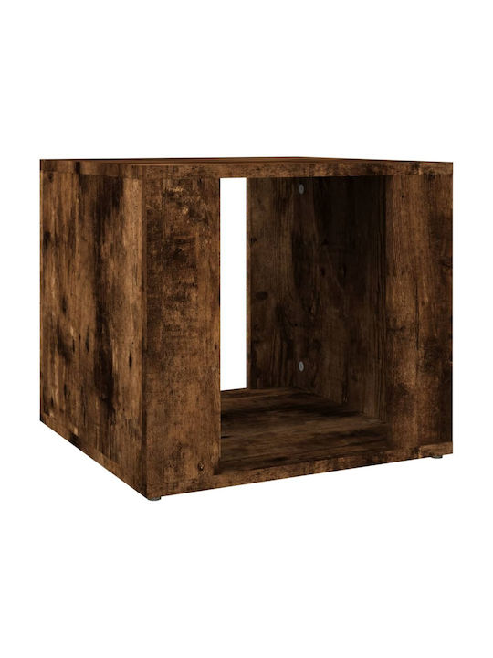 Wooden Bedside Table Καπνιστή Βελανιδιά 41x40x36cm