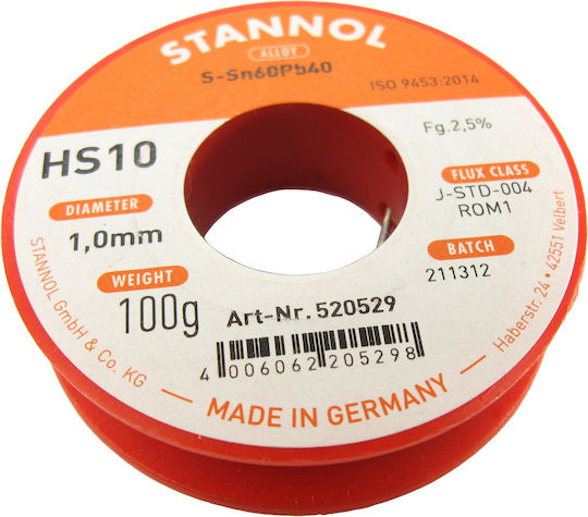 Stannol ART-NR.520529 Solder WIres 1mm 100gr