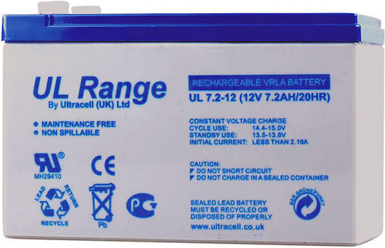 Ultracell UL 7.2-12 Baterie UPS cu Capacitate 7.2Ah și Tensiune 12V 1buc