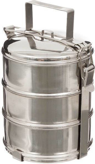 MFH Καραβάνα για Camping Food Canister 3 Part Stainless Steel