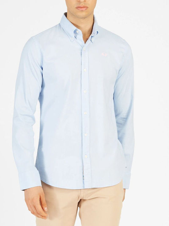 La Martina Men's Shirt Long Sleeve Cotton Light Blue