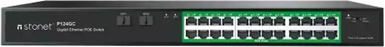 Netis Stonet P124GC Unmanaged L2 PoE+ Switch με 24 Θύρες Gigabit (1Gbps) Ethernet και 2 SFP Θύρες
